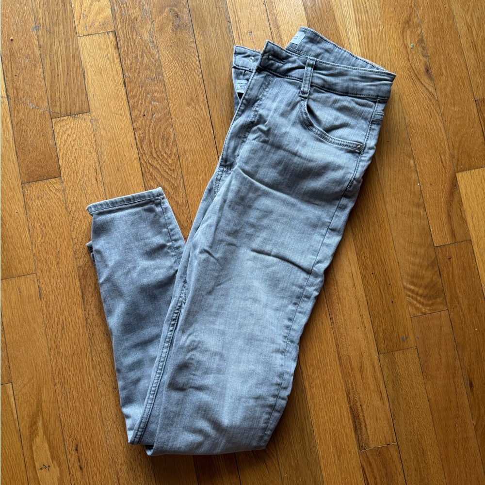 Zara Hi-Rise Sculpt Jeans 29 (US 8) Light Gray | Stretch Slim Fit